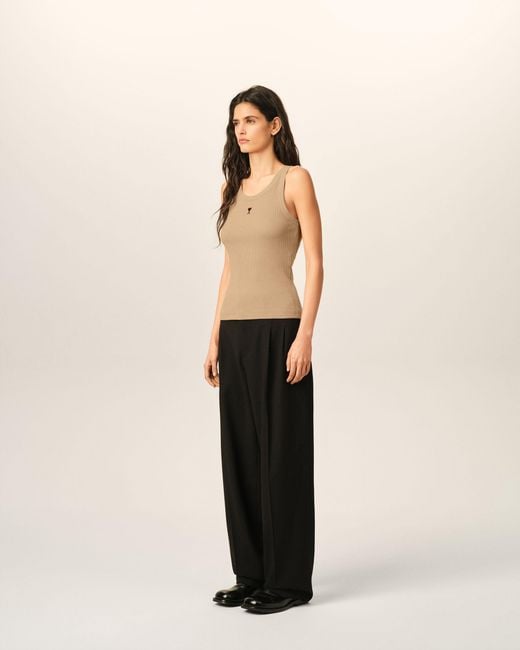 AMI Natural Cotton Tanktop With Ami De Coeur