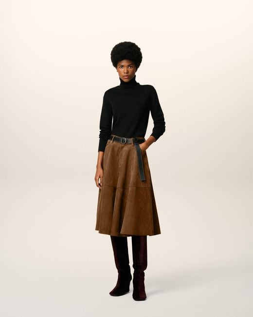 AMI Black Wool Ami De Coeur Turtle Neck Sweater
