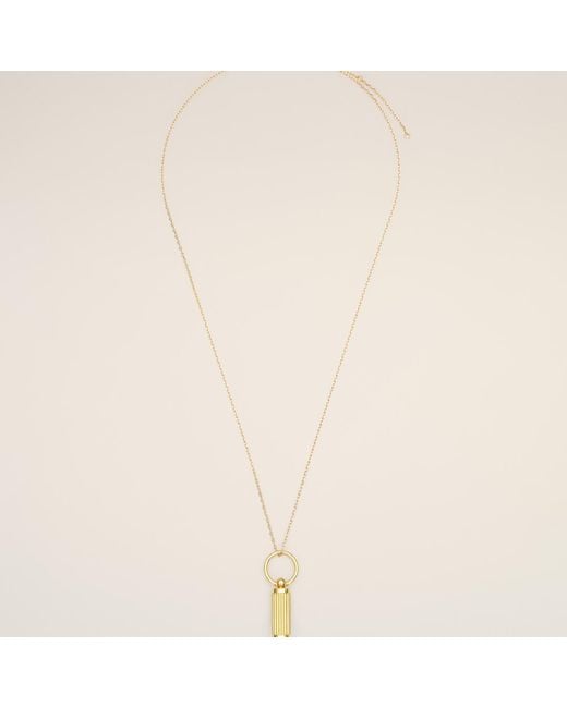 AMI Natural Brass Glasses Pendant Necklace