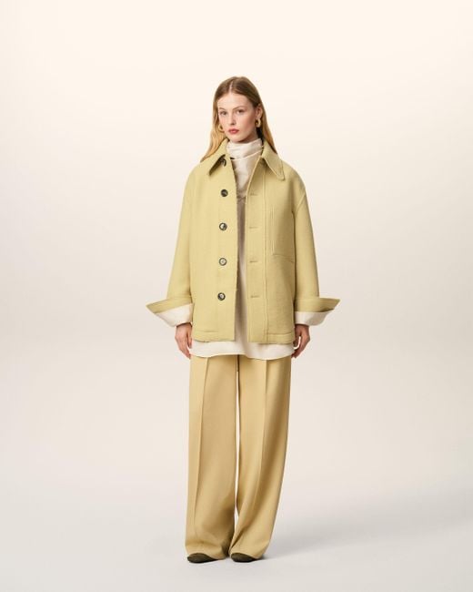 AMI Natural Wool Buttoned Jacket