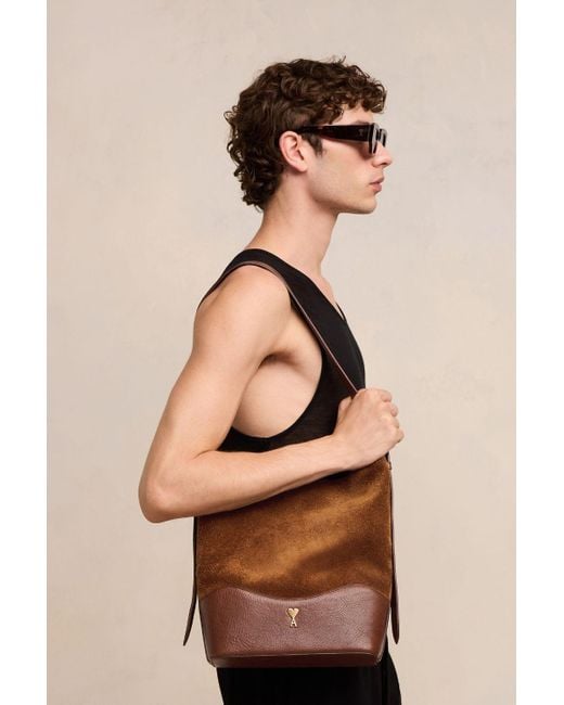 AMI Natural Paname Paname Bucket Bag for men
