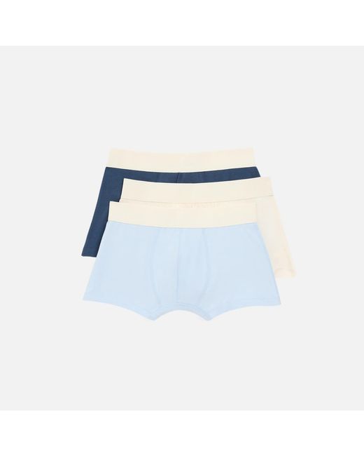 AMI Blue Cotton Three Pack Ami De Coeur Boxers for men