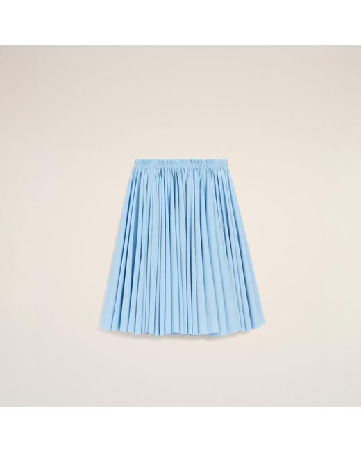 AMI Blue Cotton Midi Corolla Skirt