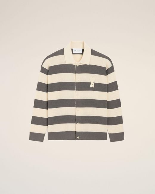 AMI Natural And Cotton Ami De Coeur Cardigan for men