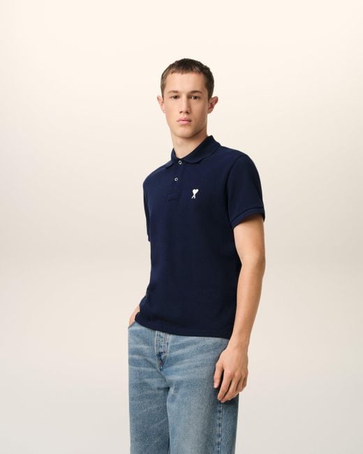 AMI Blue T-Shirts And Polos for men
