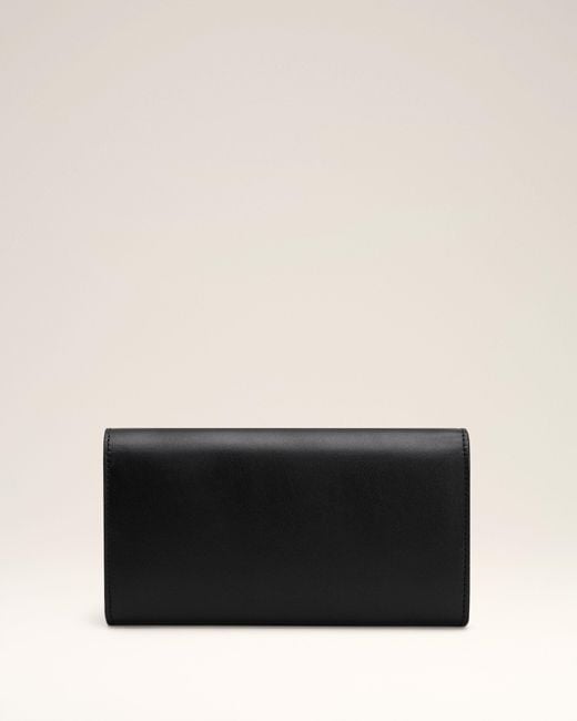 AMI Black Smooth Leather Carrousel Continental Wallet