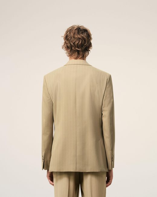 AMI Natural New Wool Single Breasted Straight Jacket for men