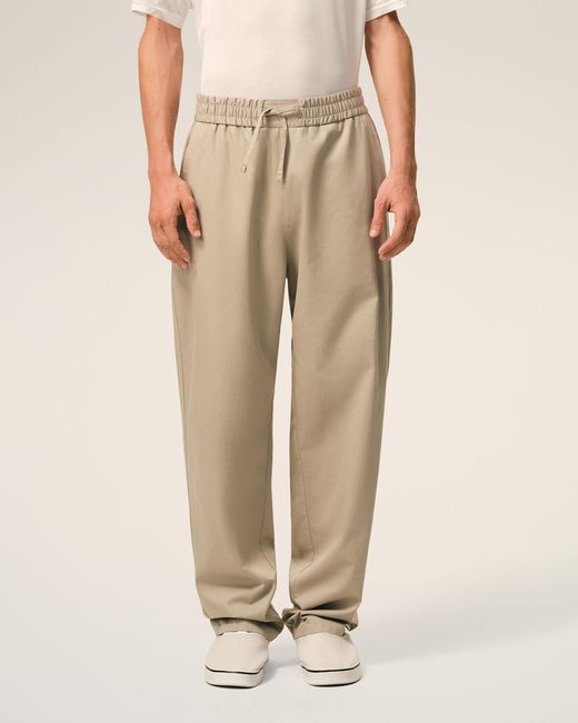 AMI Natural Cotton Elasticated Waist Trousers for men