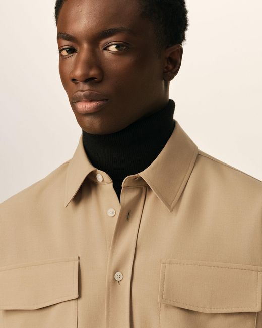 AMI Natural Wool Shirt for men