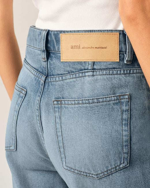 AMI Blue Flare-Fit Cotton Jeans