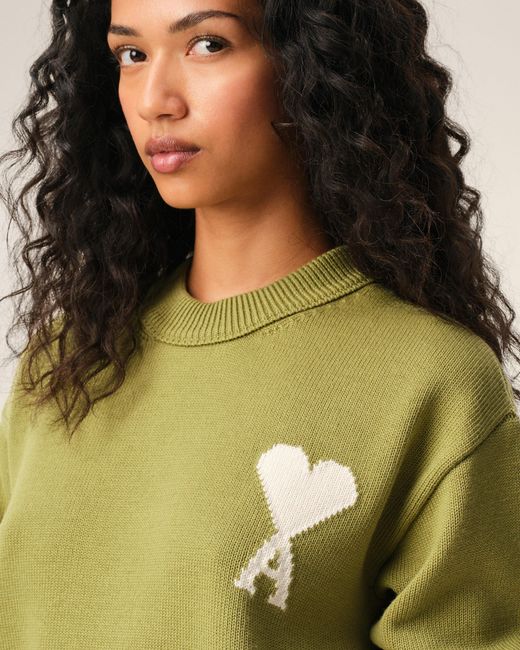 AMI Green Crewneck Sweater