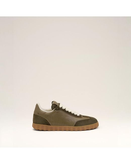 AMI Natural Cowhide Leather Step Sneakers