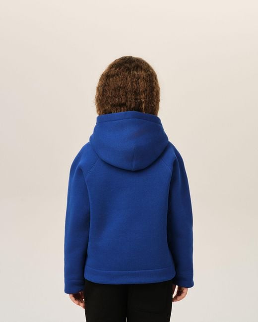 AMI Blue Cotton Hoodie With Ami De Coeur