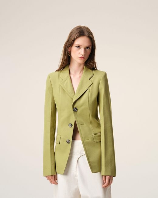 AMI Multicolor New Wool Single Breasted Fitted Jacket