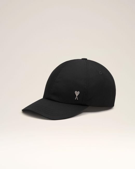 AMI Black Nylon Ami De Coeur Stud Cap