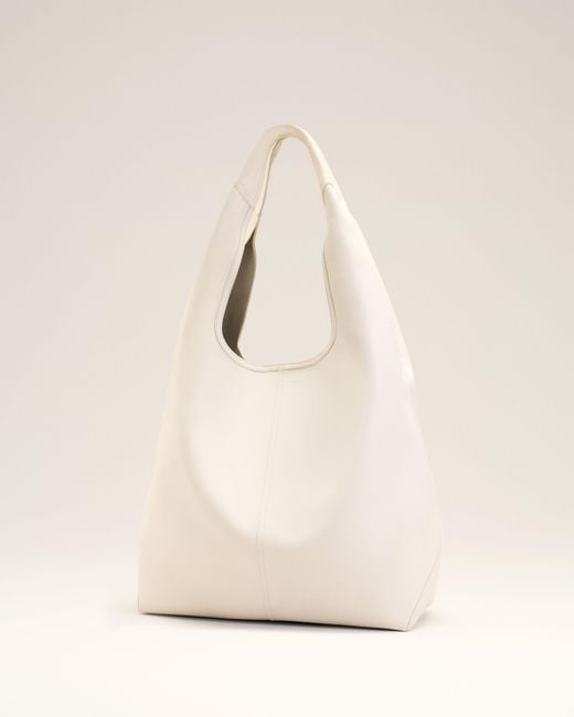 AMI Natural Soft Leather Etienne Hobo Bag