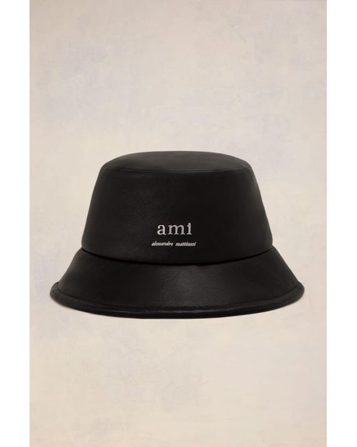 AMI Black Ami Alexandre Mattiussi Bucket Hat for men