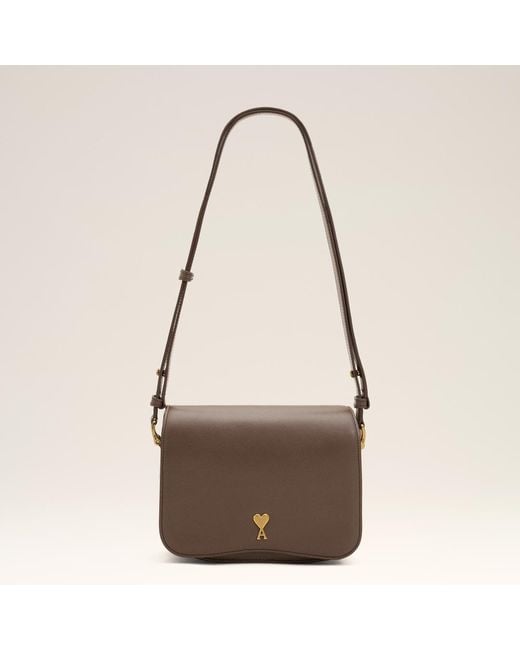 AMI Natural Cowhide Leather Paris Paris Bag