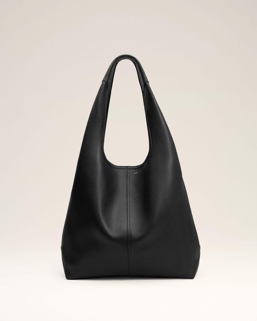 AMI Black Soft Leather Etienne Hobo Bag