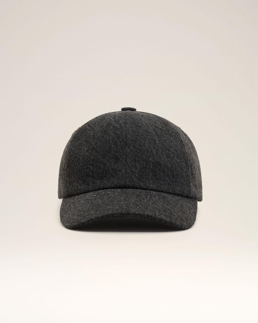 AMI Black Denim Side Patch Cap