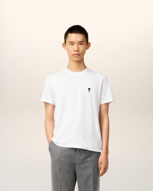 AMI Natural Cotton Ami De Coeur T-Shirt for men