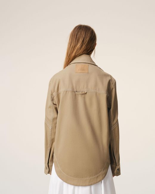 AMI Natural Cotton Worker Buttoned Jacket
