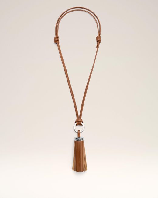 AMI Natural Leather Ami Pompom Keyring