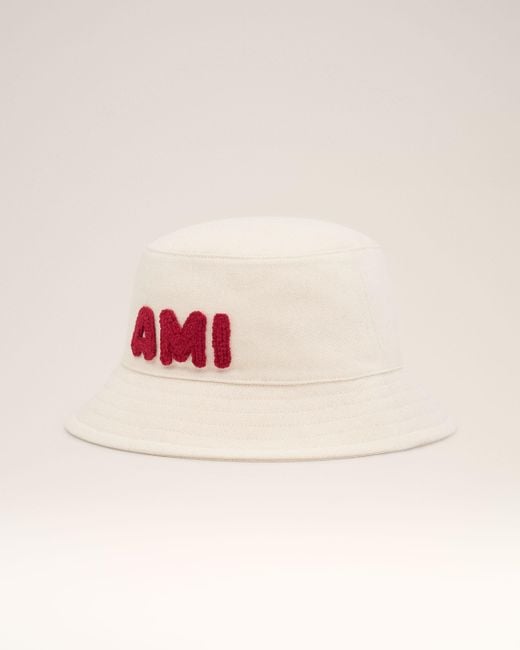 AMI Pink Cotton Patch Bucket Hat