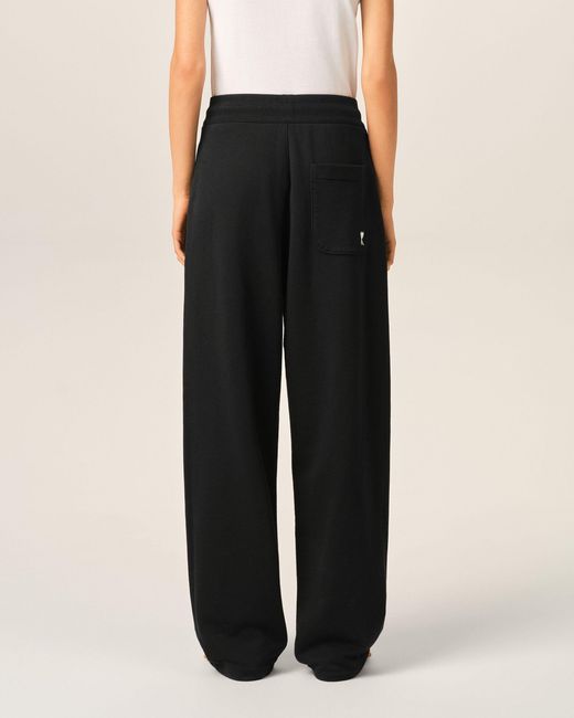AMI Black Cotton Track Pants With Ami De Coeur