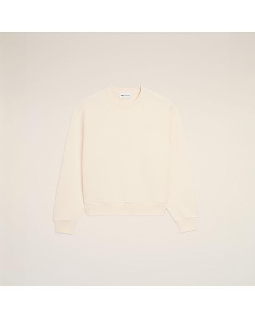 AMI Natural Cotton Embossed Ami De Coeur Sweatshirt