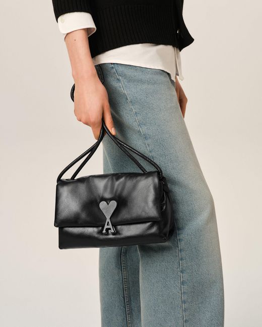 AMI Natural Cowhide Leather Voulez-Vous Bag