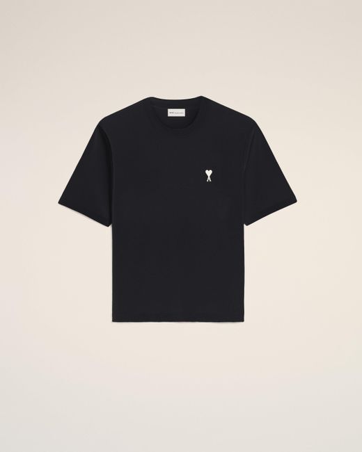 T-shirt Homme AMI Paris Noir - Taille L - 100% Coton - Neuf Avec étiquettes - Coupe Classique Et Confortable