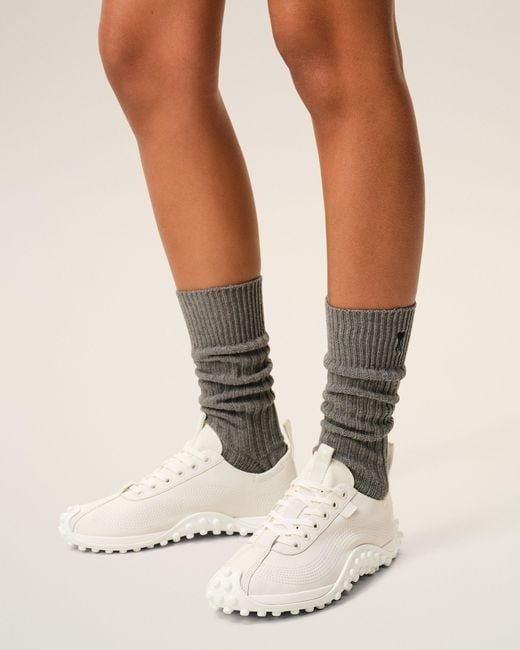 AMI Natural Cow Leather Mirage Sneakers