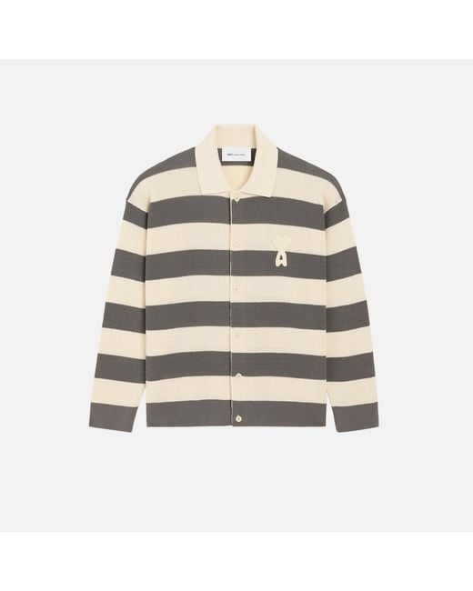 AMI Natural And Cotton Ami De Coeur Cardigan for men
