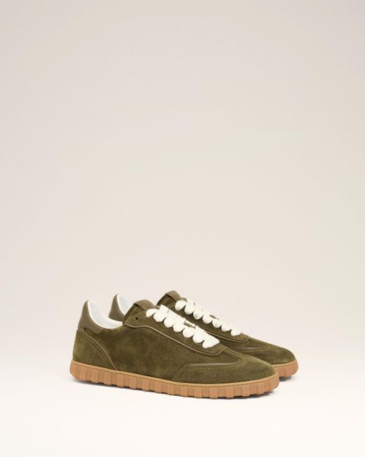 AMI Natural Leather Low Top Step Sneakers