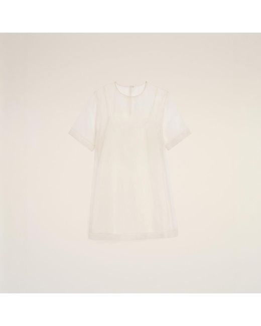 AMI Natural Silk Mini Trapeze Dress