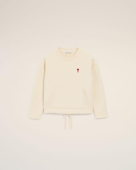 AMI Natural Cotton Ami De Coeur Crewneck Sweatshirt