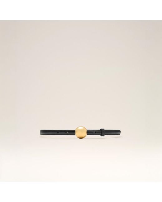 AMI Natural Cowhide Leather Thin Belt