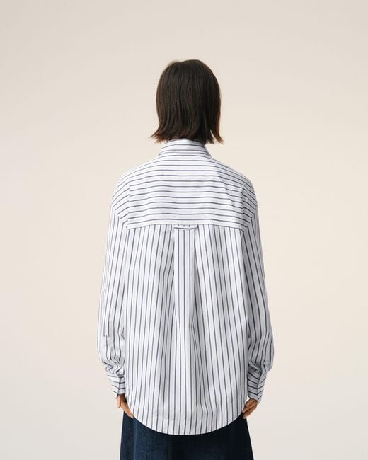 AMI Multicolor Striped Cotton Ami De Coeur Wide Shirt