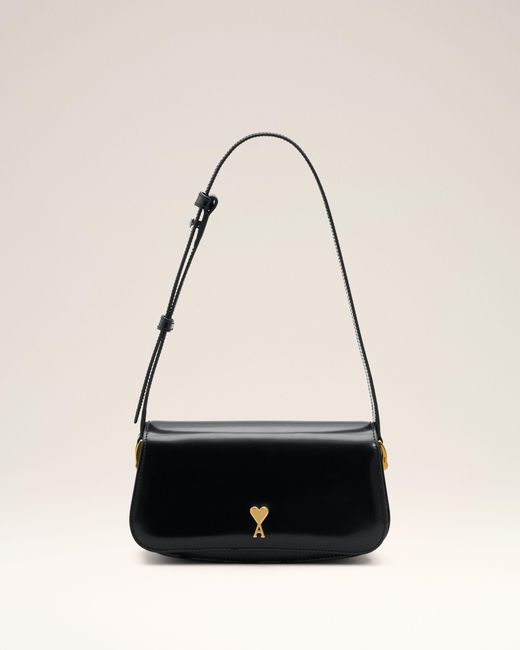 AMI White Cow Leather Shoulder Paris Paris Bag
