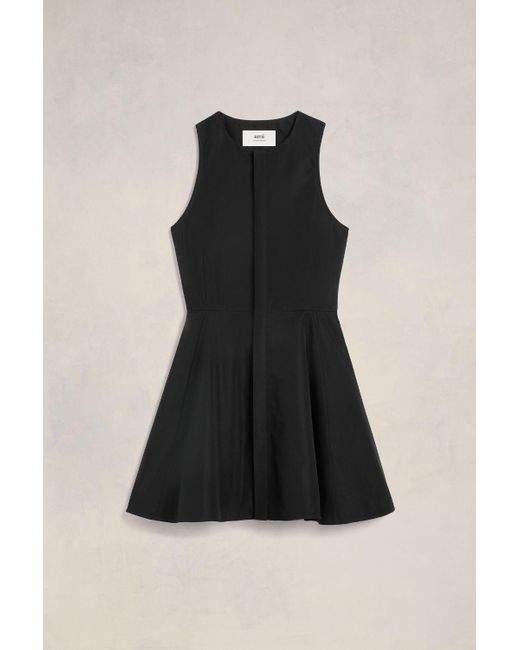 AMI Black Short Dress With Hidden Tab