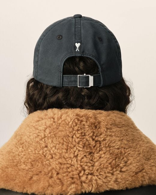 AMI Blue Cotton Cap With Ami Patch