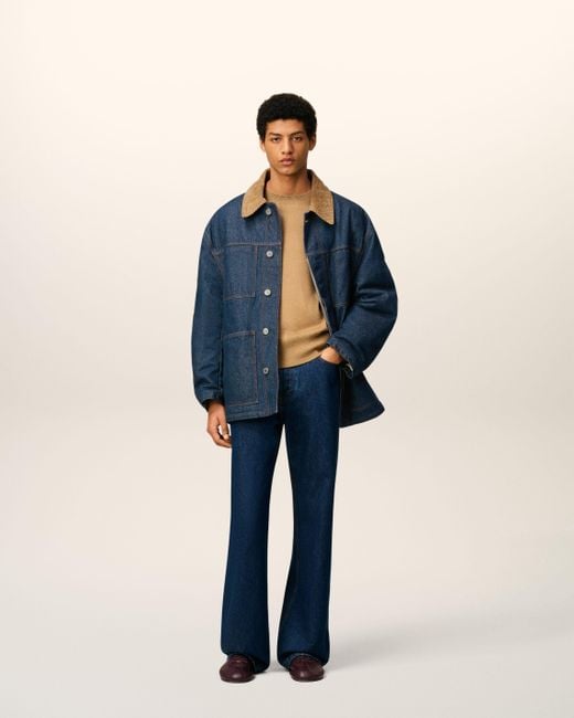 AMI Blue Gepolsterte Worker-Jacke Aus Baumwolle