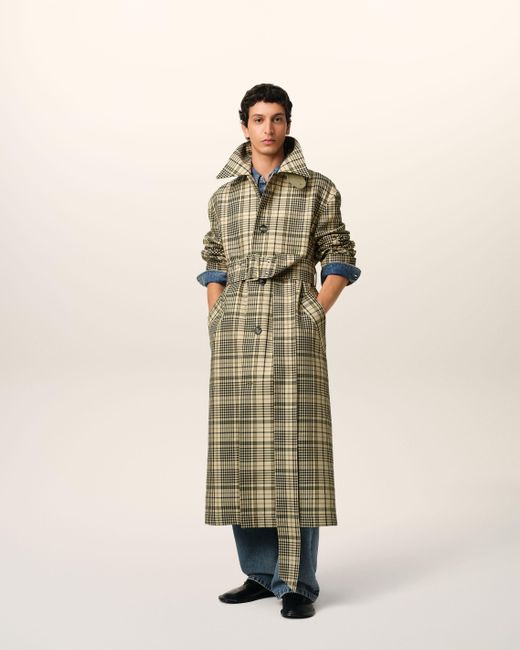 AMI Natural Bounded Belted Mac for men