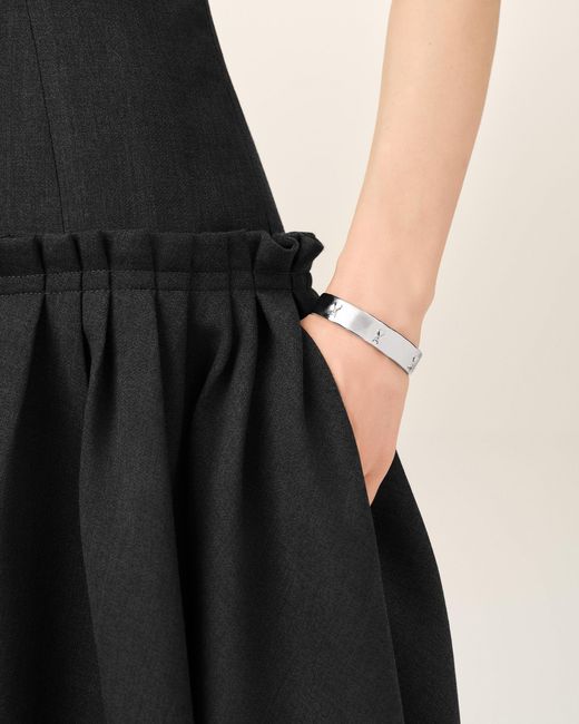 AMI Natural Brass Bracelet With Hammered Ami De Coeur