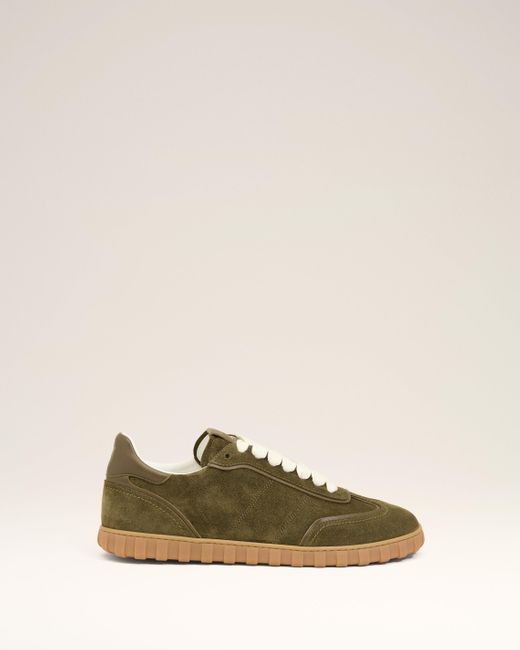 AMI Natural Leather Low Top Step Sneakers