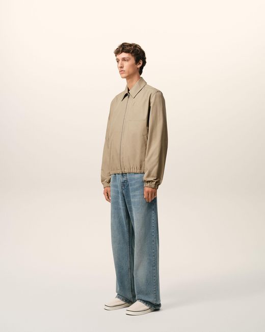 AMI Natural Cotton Ami De Cœur Zipped Jacket for men