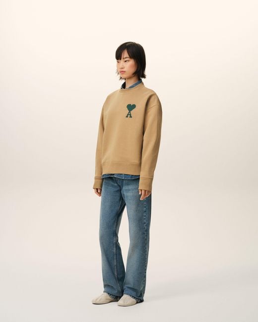 AMI Natural Cotton Ami De Coeur Sweatshirt
