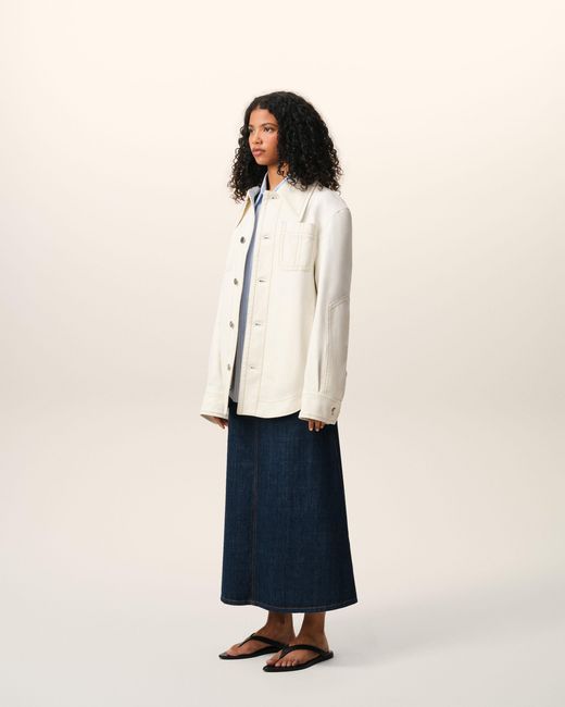 AMI Natural Cotton Worker Buttoned Jacket