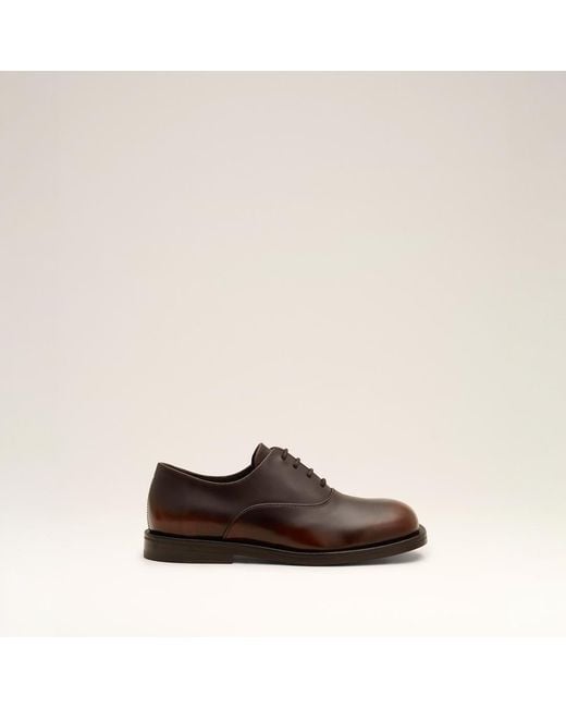 AMI Natural Cow Leather Oxford Shoes